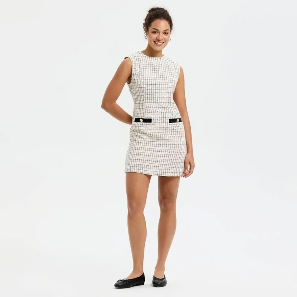 A New Day - Women's Sleeveless Mini Shift Dress - A New Day Cr Cream - Picture 3 of 4